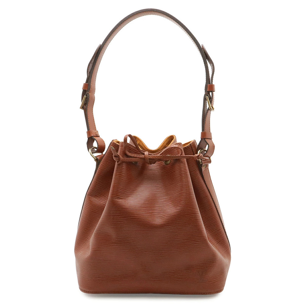 LOUIS VUITTON Epi Drawstring Shoulder Bag Hobo Kenya Brown